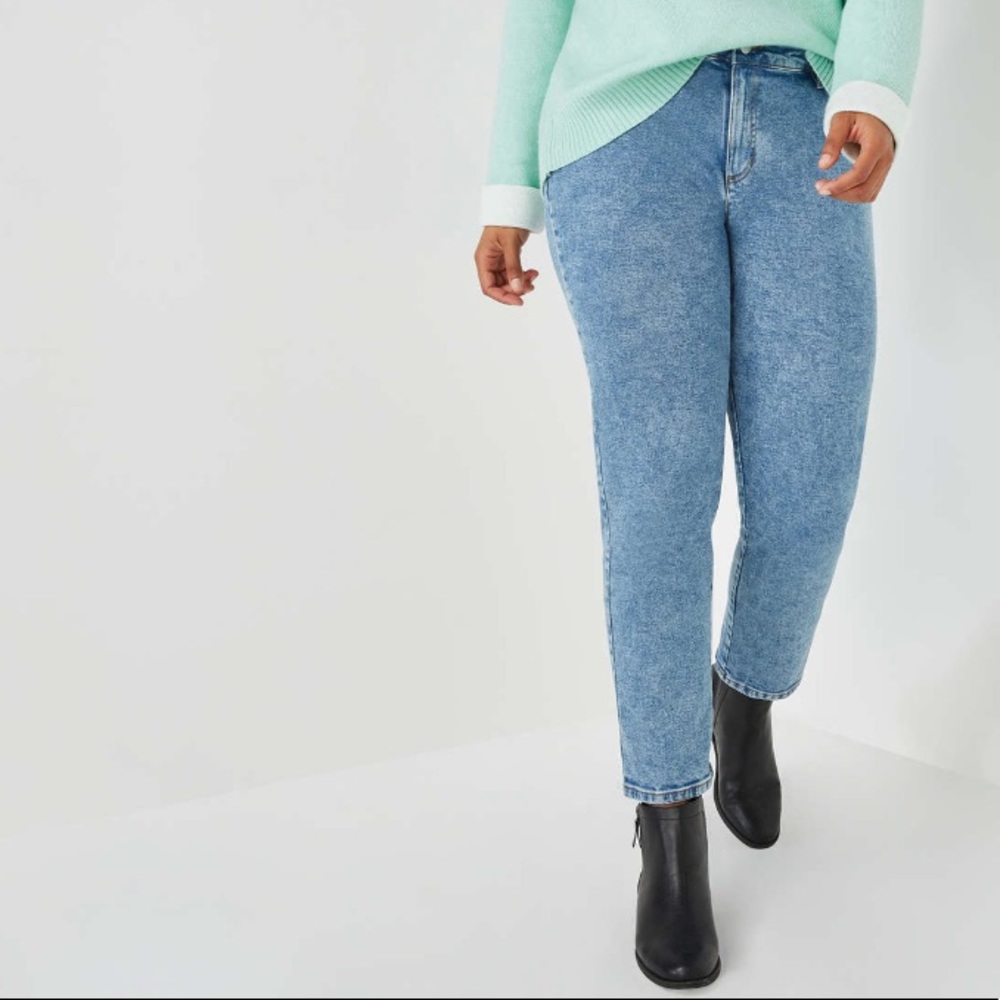 Joe Fresh Women+ Medium Acid Wash High Waist Jeans